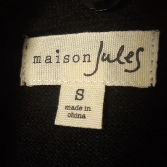 Maison Jules Long Sleeve Black Top - Picture 8 of 11